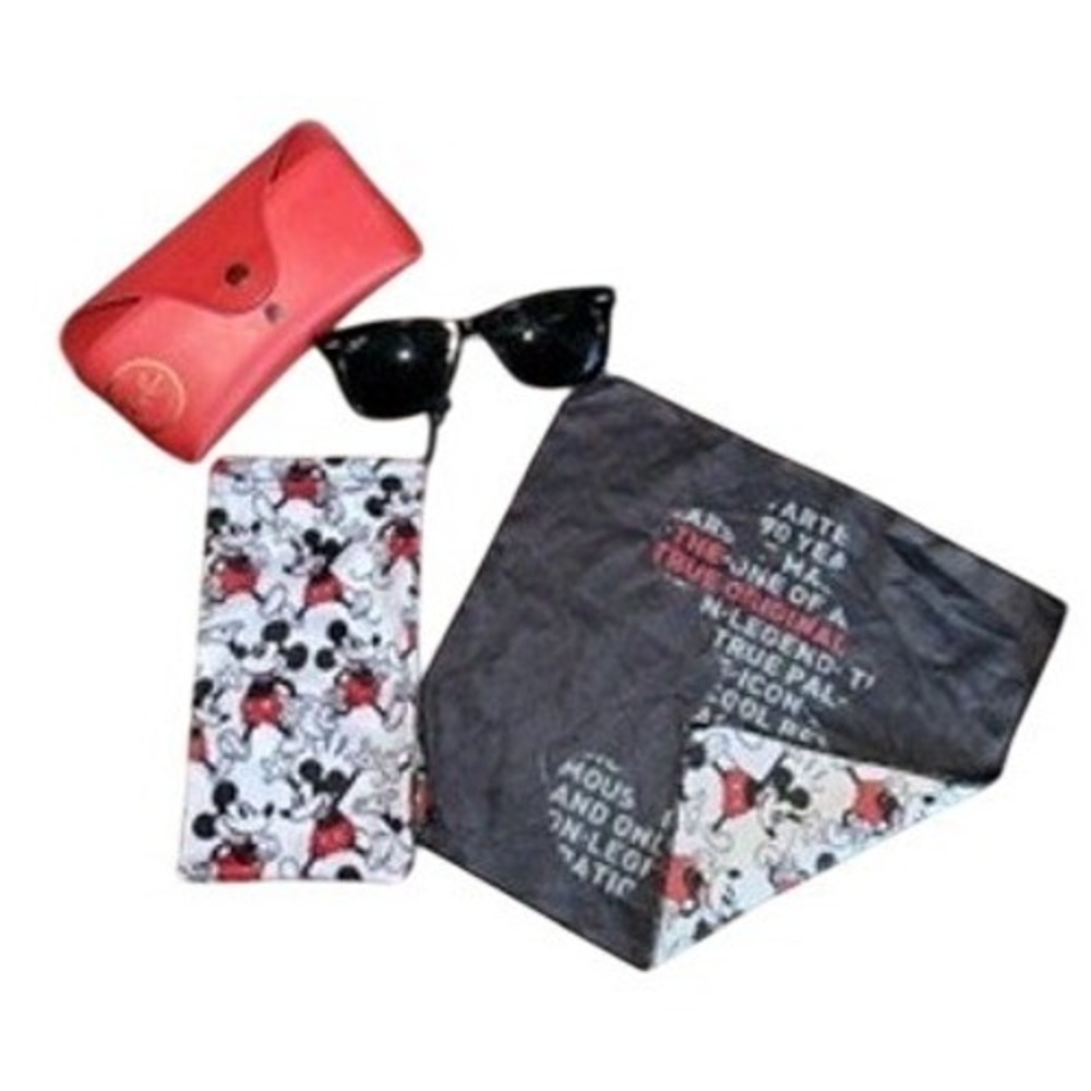 Ray-Ban RB2140 Disney Mickey Mouse Limited Edition Wayfarer Sunglasses w/ Cloth